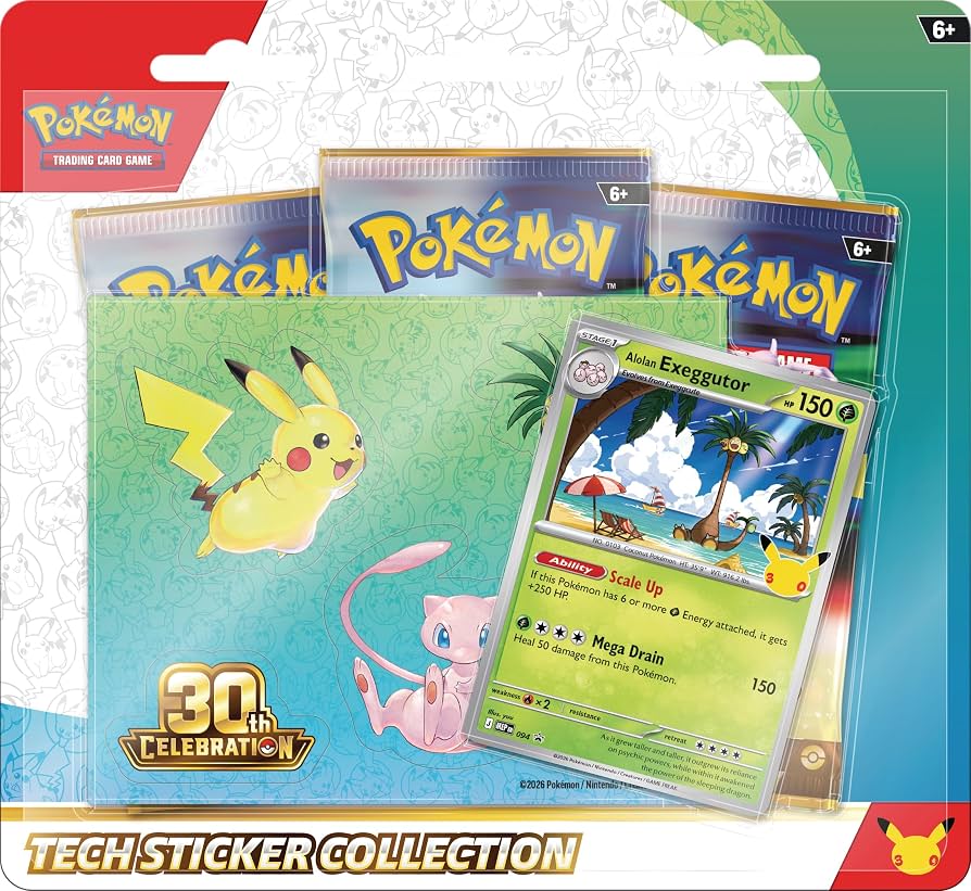 Pokémon 30th anniversary tech sticker collection (exxegutor)